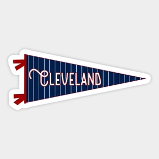 Cleveland Pinstripe Pennant Sticker